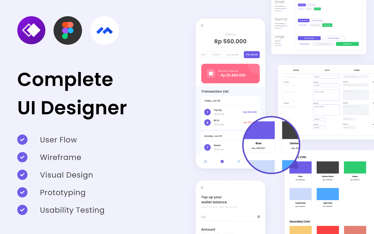 Kelas Complete UI Designer:Visual Design, Prototype, Usability Tes di BuildWithAngga